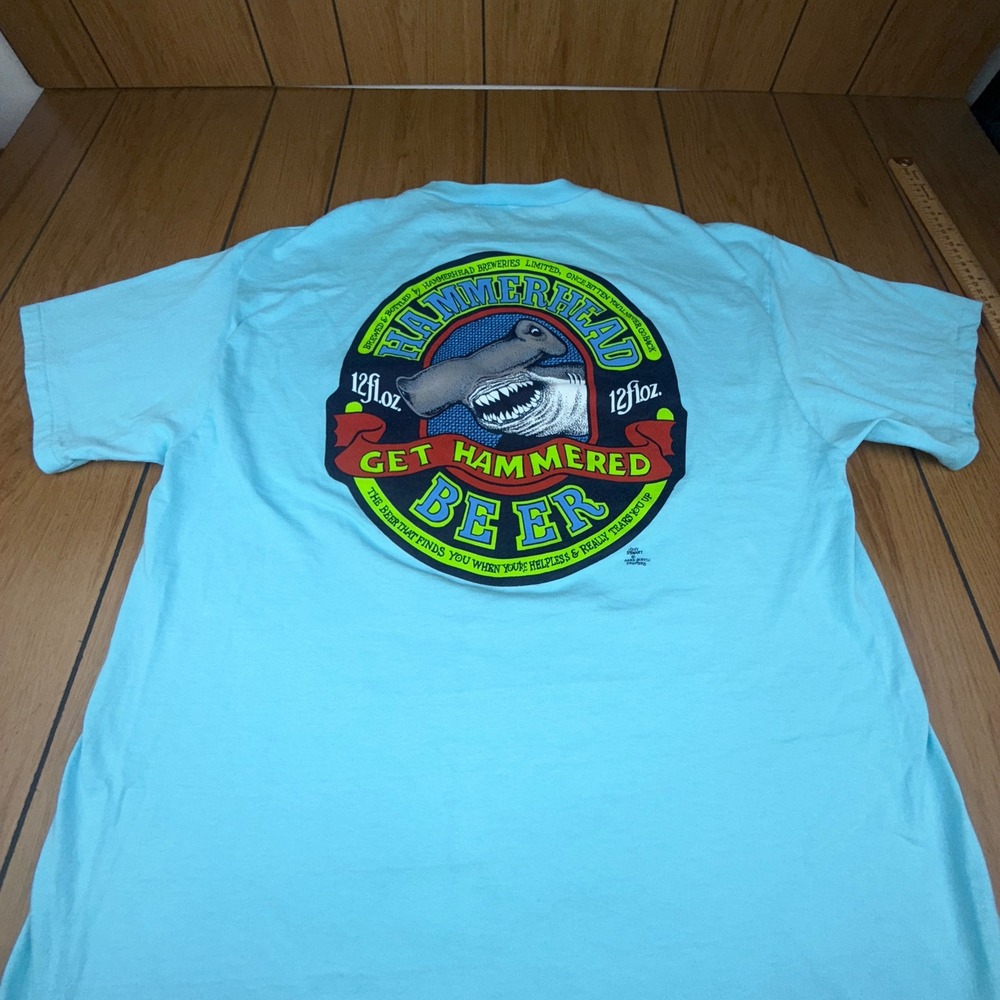 Vintage Hammerhead Beer Get Hammered Jensen T Shirt‎ XXL USA Made Single stitch